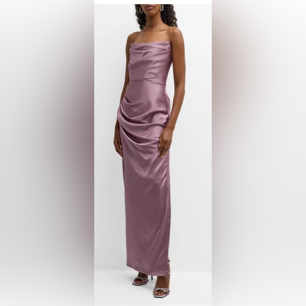 GIGII'S Doutzen Strapless Draped Column Gown